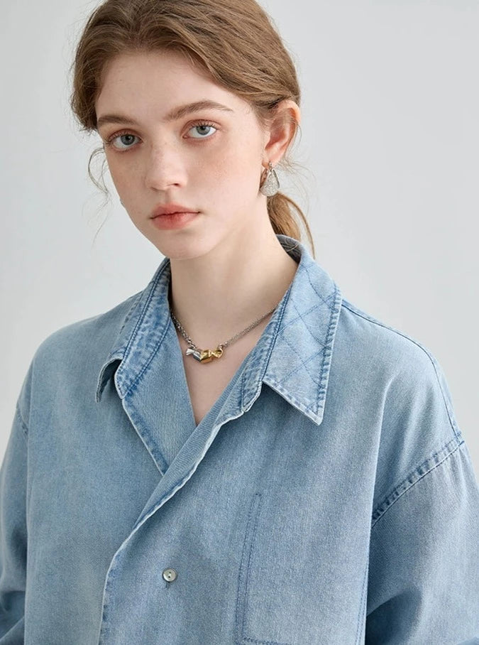 LONG SLEEVE DENIM SHIRT