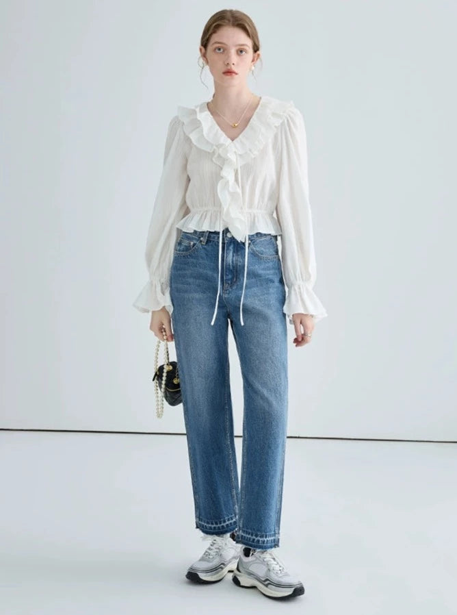 ANKLE LENGTH JEANS PANTS