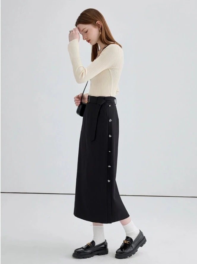 HIGH WAIST LONG SKIRT