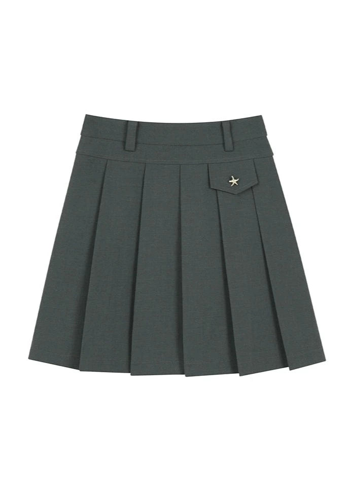 PLEATED SHIRT SKIRT