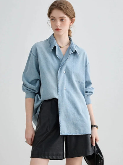 LONG SLEEVE DENIM SHIRT