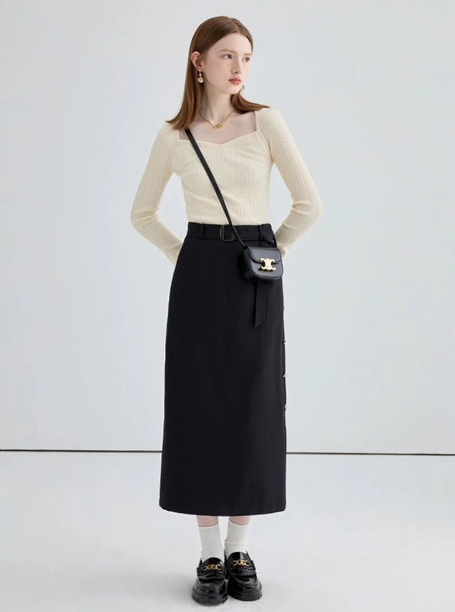 HIGH WAIST LONG SKIRT