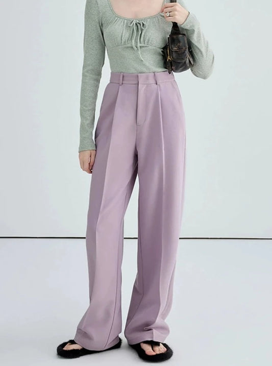 HIGT-WAIST DRAPE PANTS