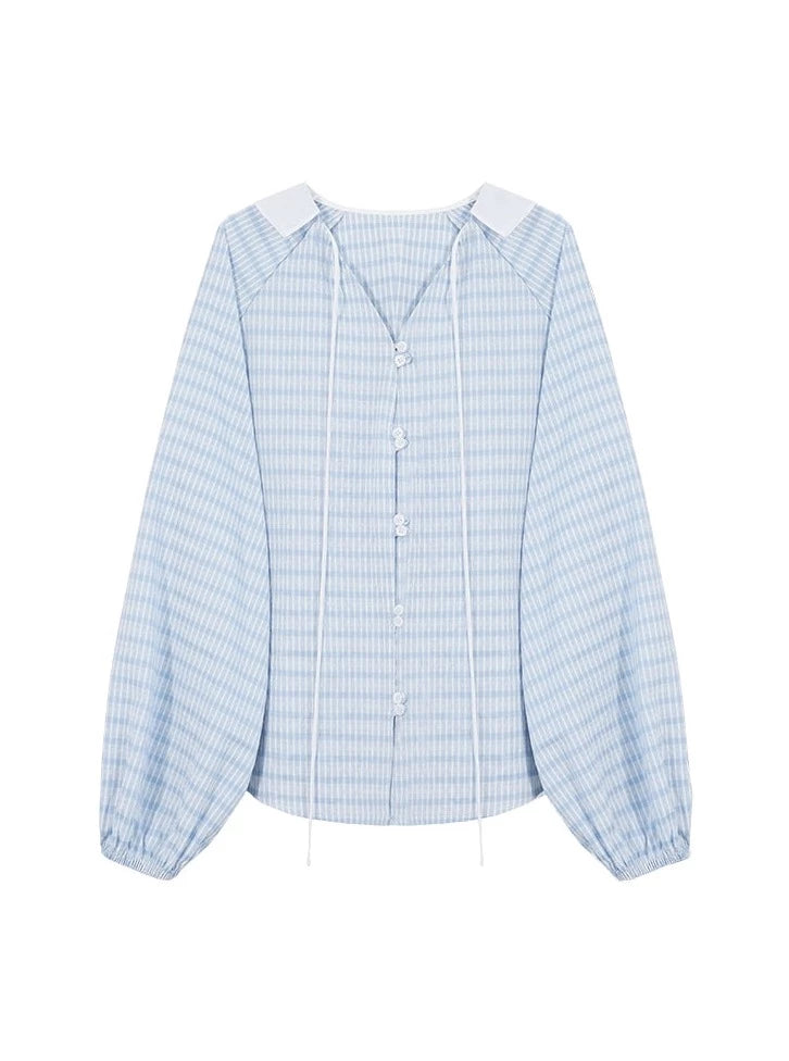 BLUE STRIPE LOOSE SHIRT