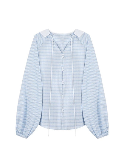 BLUE STRIPE LOOSE SHIRT