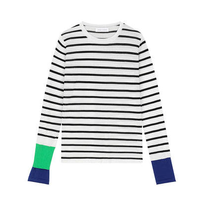 ROUND NECK STRIPED T-SHIRT