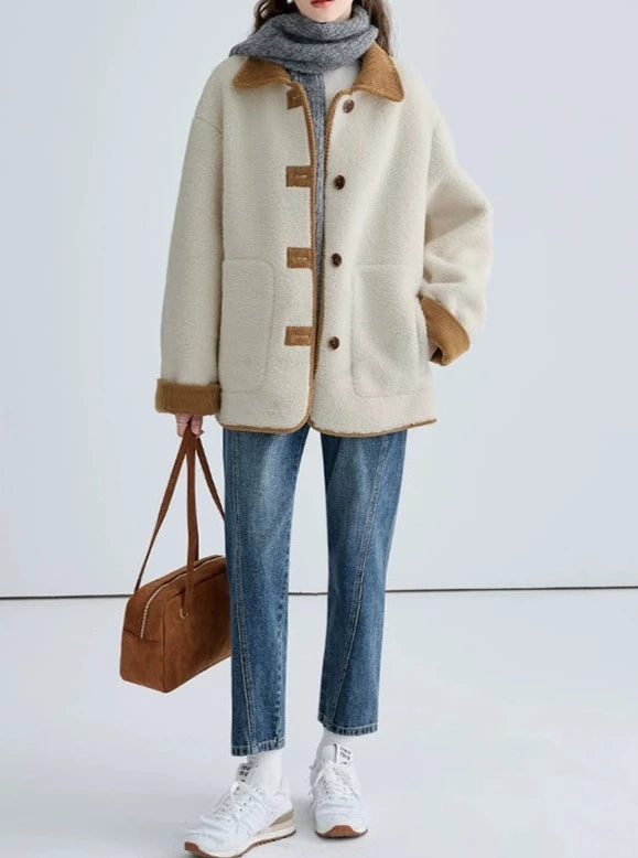 IMITATION LAMB WOOL COAT