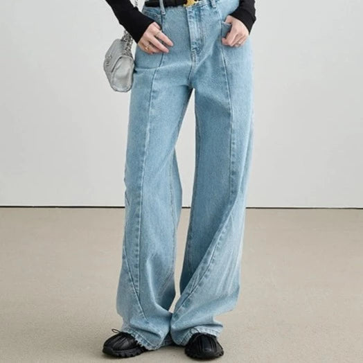 WIDE-LEG STRAIGHT JEANS PANTS ワイドレッグ ストレート デニム ジーンズ パンツ