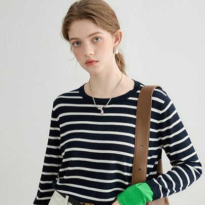 ROUND NECK STRIPED T-SHIRT