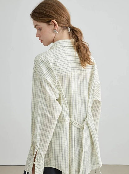 LONG-SLEEVED CHECK LOOSE SHIRT