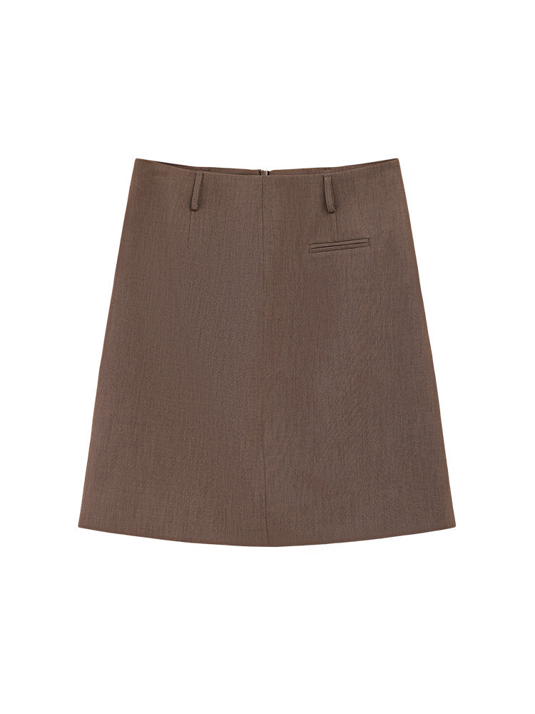 BROWN SHORT SKIRT